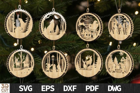 Download Christmas Layered Ornaments Bundle - Ornaments Collection